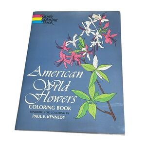 Vintage 1971 American Wild Flowers Coloring Book Paul E Kennedy Dover Botany
